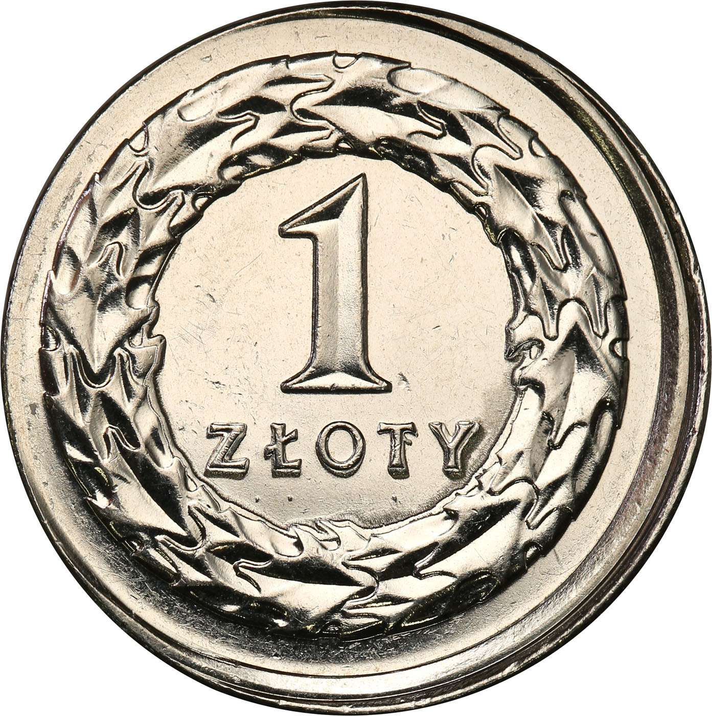 III RP. 1 złoty 2018 przesunięty stempel - DESTRUKT